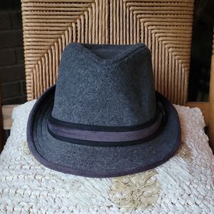DPC 1921 Fedora hat, gray/ black, size M